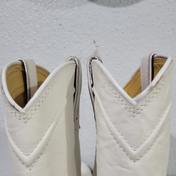 Justin Holland 10" Roper Boots Womens Size 9.5  White New - Picture 6 of 9